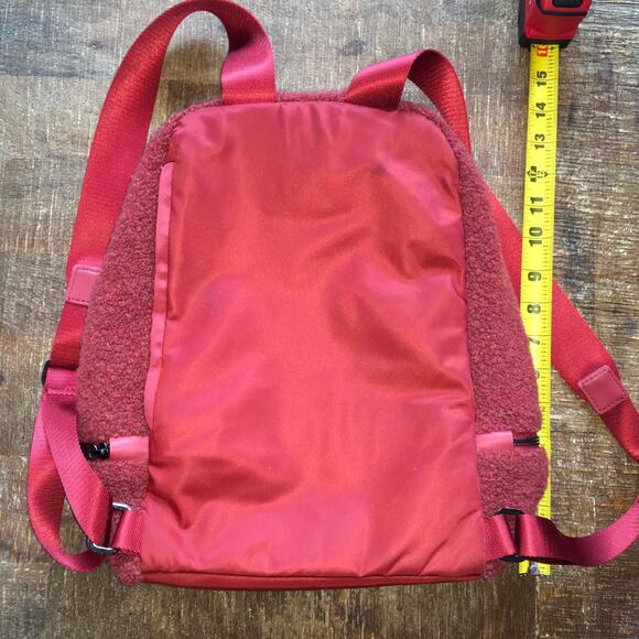 Lululemon City Adventurer Mini Sherpa Backpack Magma Burnt Orange 10L Fleece EUC main image 5